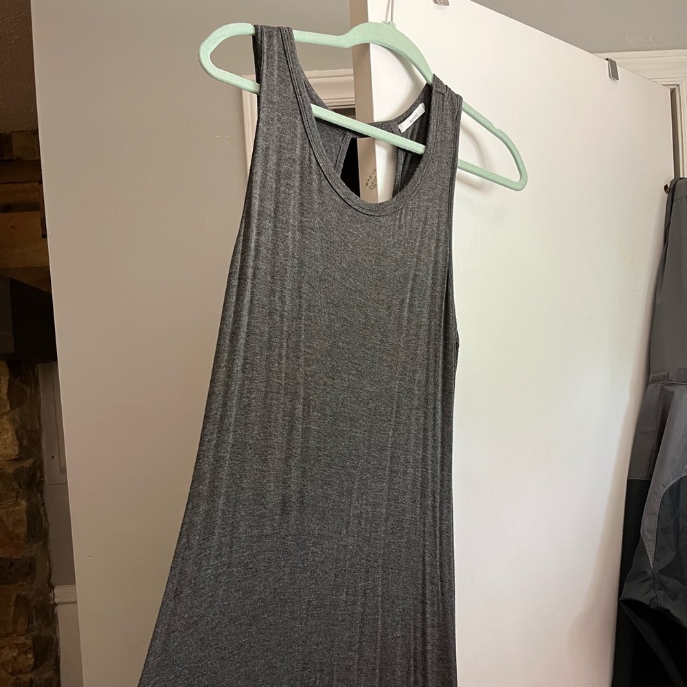 cozy gray maxi dress
